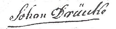 Johann Drcke signature