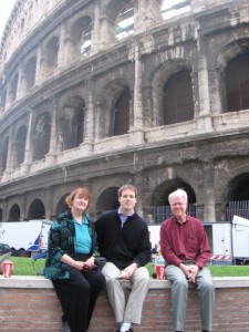 Marilyn, Chris, Peter at the Colliseum