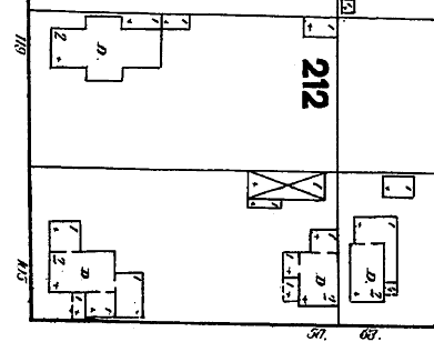 Fire map of southwest corner of Gold and Sibley