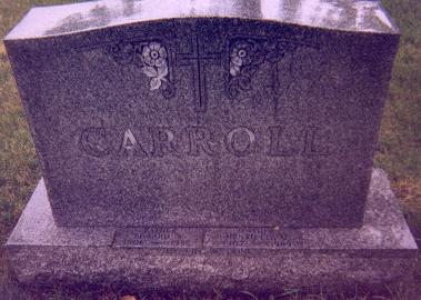 Tombstone for David and Emma Carroll