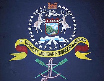 Flag of the 1st Michigan Regiment, Engineers and Mechanics