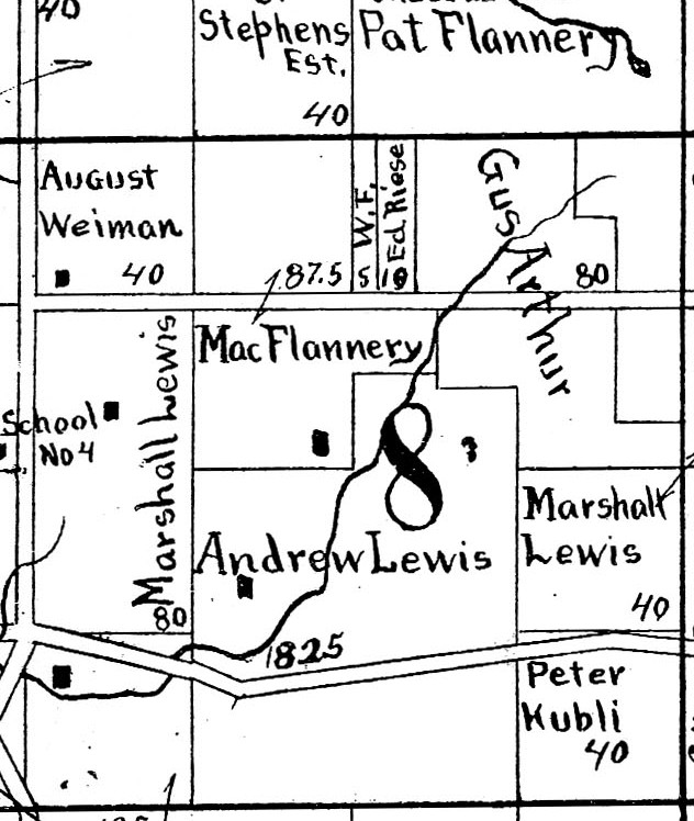 Jordan Township, Sections 5 (partial) and 8